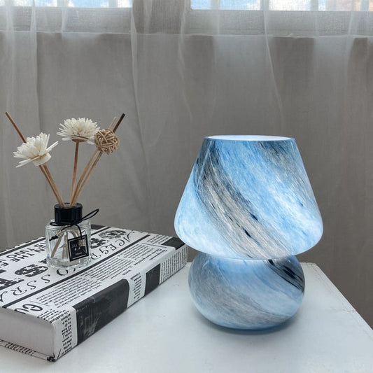 Lampe Champignon en Verre