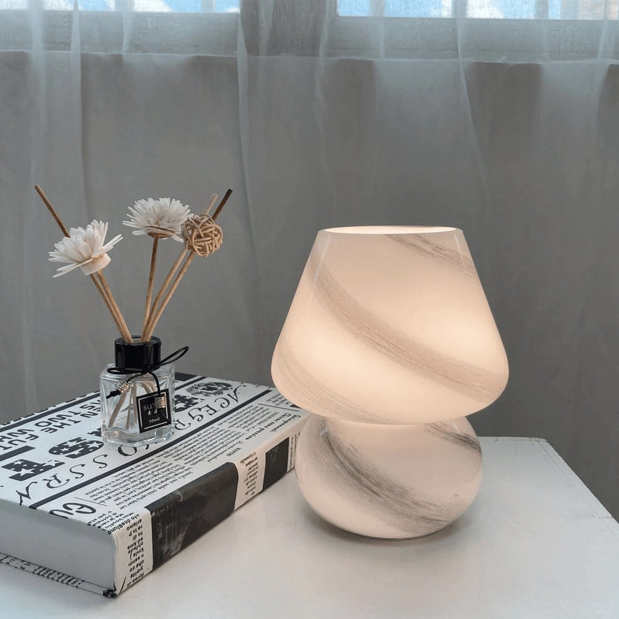 Lampe Champignon en Verre