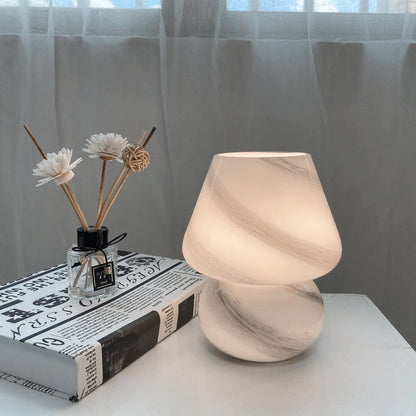 Lampe Champignon en Verre