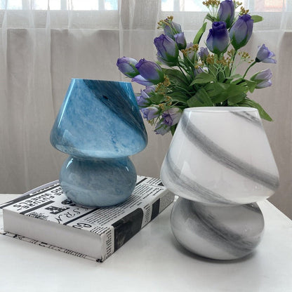 Lampe Champignon en Verre