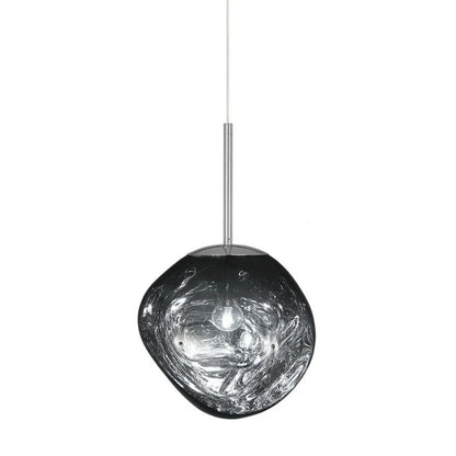 Suspension Métallique Sculpturale – Design Moderne à l’Effet Fondu