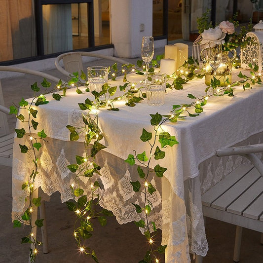Guirlande lumineuse solaire lierre