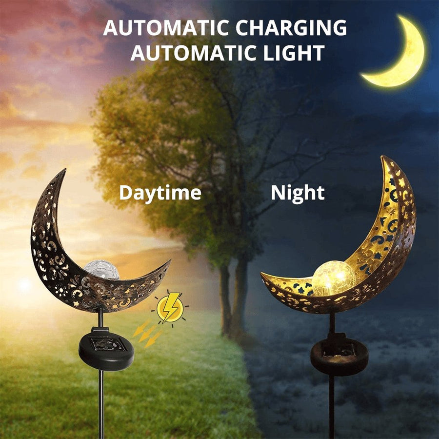 Lanterne solaire extérieure en demi-lune