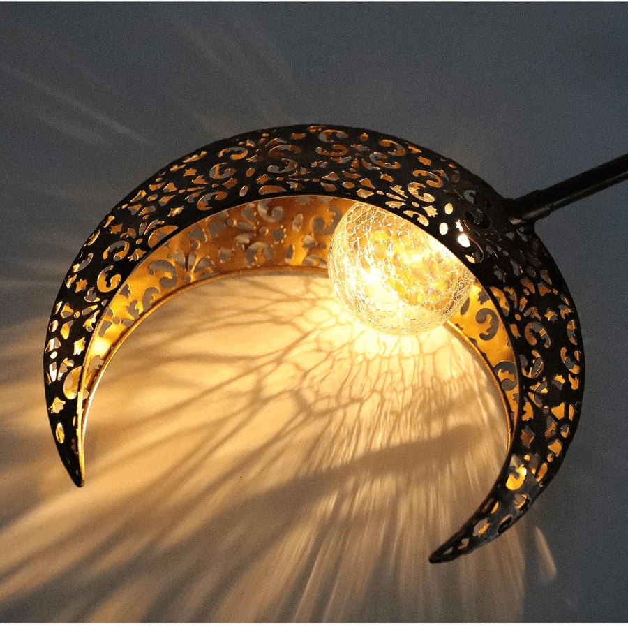Lanterne solaire extérieure en demi-lune