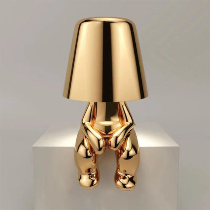 Lampe décorative dorée thinker