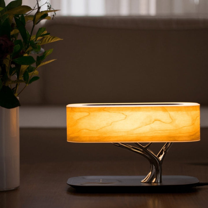 Lampe Arbre de Vie – Luminaire Design avec Chargeur Sans Fil et Enceinte Bluetooth