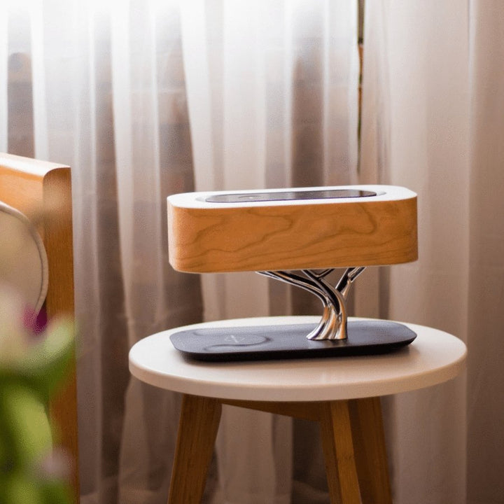 Lampe Arbre de Vie – Luminaire Design avec Chargeur Sans Fil et Enceinte Bluetooth